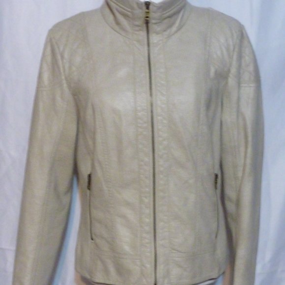GUESS | Los Angeles Women's Biker-Chic Faux Leather Jacket - Size Large - Picture 1 of 16